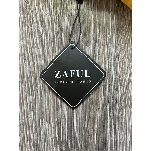 NWT Zaful Yellow Lace-Up Ruffle One Piece Swimsuit‎ Beach Bodysuit Size 12 - Picture 6 of 7